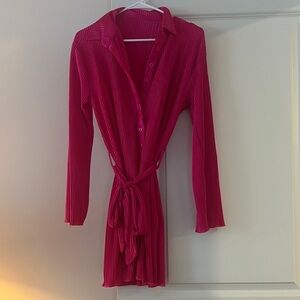 Pink Button Down Dress